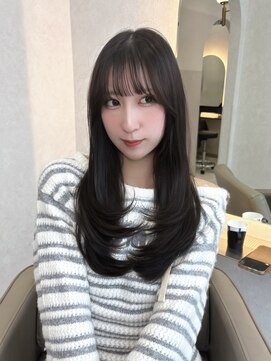 ジーナ 札幌(Zina) 【艶髪】ダークブラウンロングレイヤー＊美髪