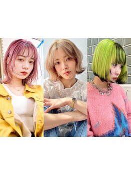 ハイダメージ,ブリーチに特化!!髪質改善Dr.トリートメントに+\1500で変更可能◎透明感ある艶髪に仕上げます