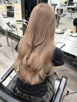 サンク 原宿 表参道(cinq)&nbsp;ブリーチなしカラーヘーゼルベージュミルクティーグレージュ