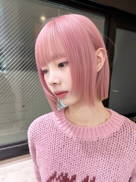 シオン(shion) ボブ前髪カットハイトーンダブルカラー_F1365