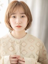 カバーヘア ブリス 志木南口駅前店(COVER HAIR bliss) ミルクブラウン顔周りシャギーカット小顔丸みボブX志木20代30代