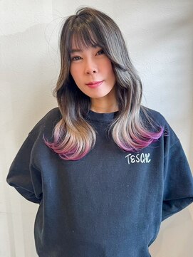 アンドファインヘアービューティー(AND FINE hair beauty) 春色バレイヤージュ