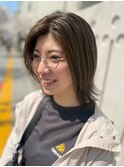 【下矢】伸ばしかけミディアムヘア