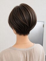 ネス ヘアメゾン アシヤ(ness HAIR MAISON ASHIYA)&nbsp;40代50代 大人女性の丸みショート×艶ブラウン【芦屋川/芦屋】