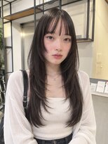 フィルムス 銀座(FILMS)&nbsp;オリーブベージュ/レイヤーカット/顔周りレイヤー/シースルー