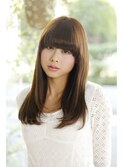 ラウンドバング　ストレート