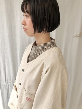 ツイギー 伊賀上ビル店(TWiGGY) ミニマム、ショートボブ。セミウェットな束感を。
