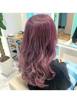 ワクヘアー(WaKu hair) ラベンダーグラデーション/暖色系カラー