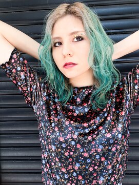 アルバム 銀座(ALBUM GINZA) 海外風ミディ_ココアブラウンフリンジウェーブ_37704