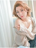 ショートボブ・ボブで愛され柔らかシアベージュカラー