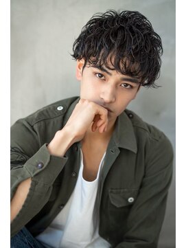 オースティン 門前仲町(AUSTIN) ツイストパーマ七三オールバックマッシュウルフスリークショート