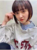 ボブ×インナーカラー