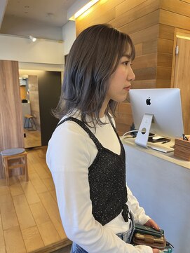 ヘア プロデュース キュオン(hair produce CUEON.) アッシュグレージュ/ハイトーンカラー//ダブルカラー