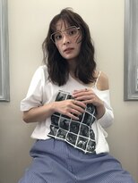 フォルテ ティアラ 横浜店(FORTE TIARA)&nbsp;オリーブベージュ前髪レイヤーカットイメチェンこなれミディヘア