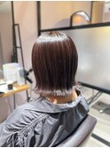 柔らかいシルエットのラベンダーカラー