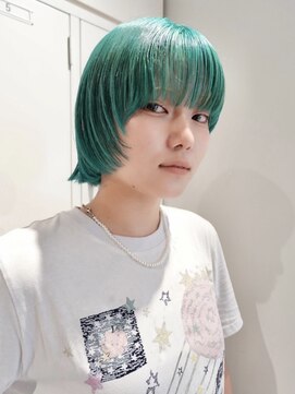 テクネ 天神大名(techne) 天神大名ダブルカラーショートボブショートカットケアブリーチ