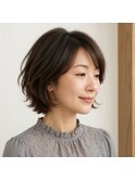 大人のエアリーレイヤーボブ　20代 30代 40代 50代 60代髪質改善