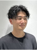 無造作ツイストスパイラル×センターパート