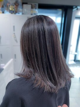 白髪ぼかしハイライトカラー30代40代50代グレージュ