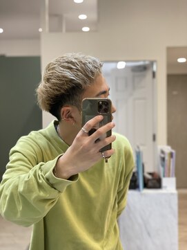 アグ ヘアー ベロ 長浜店(Agu hair bello) メンズブリーチホワイトベージュ
