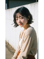 コートフィールエー(CO_T feel.a) 【スッキリ顔×透明感】耳掛けも可愛い透け感グレージュ