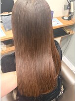 ロッカヘアエジェ(ROCCA hair eje.)&nbsp;デザインカラー透明感ブラウンストレート
