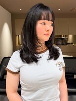 マイル 渋谷(mile)&nbsp;レイヤーカット/グレージュ/前髪/顔周り/ミディアムレイヤー渋谷