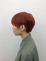 オーストヘアーリリー 京橋(Aust hair Rilly) Austカット+スロウカラー×オレンジ