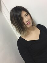 ライズ バイ レボ 柏店(RISE by REVO)&nbsp;ボブ/カーキグレージュ/大人かわいい/フェザーバング