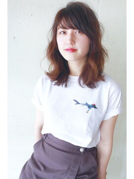 コンビネーション(combination) デジタルパーマミディアムヘア前髪パーマ韓国パーマ根元パーマ