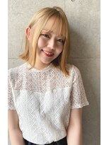 クッキー ヘアーアンドメイク(COOKIE Hair&Make)&nbsp;【COOKIE】パツっとハイトーン外ハネボブ