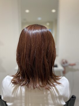 セウバイステラ(Ceu by STELLA) 外ハネボブ☆ピンクオレンジカラー