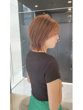 ハルキミナトジャパン センダイ(HARUKI MINATO japan SENDAI) くびれボブとオレンジベージュ