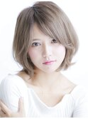 【中村】オレンジベージュ_大人ボブ_前下がりボブ_ショートボブ