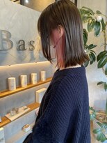 ベーシス(Basis) 【Basis福田】チェリーピンク×レイヤーボブ
