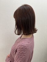 アールモンドヘア新世界&nbsp;#切りっぱなしボブ#カシスカラー