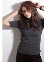 アディクト イースト 東陽町東口(addict EAST)&nbsp;前髪なし外国人風無造作カール＿ブラウン＿ロング［東陽町］