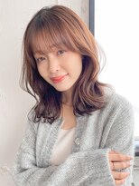 アグノス 青山(Agnos) 小顔 似合わせカット メルティーカラー ウェーブミディアム