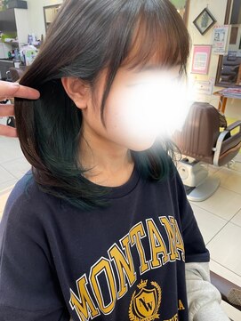 サントロペ(SAINT-TROPEZ) ディープグリーン×インナーカラー