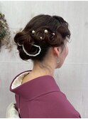 うなじスッキリアップヘア！結婚式 二次会 花嫁 ドレス 着物