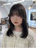 《kana》*オリーブグレージュ*透明感カラー*ザクザクレイヤー*