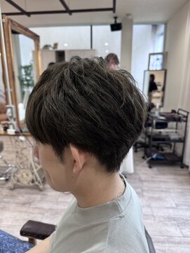 ラボヌールヘアーノーブル 新越谷店(La Bonheur hair noble) クセ活かしショート/ブリーチ無しWカラー/アッシュベージュ