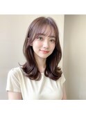 ツヤ髪ピンクブラウン