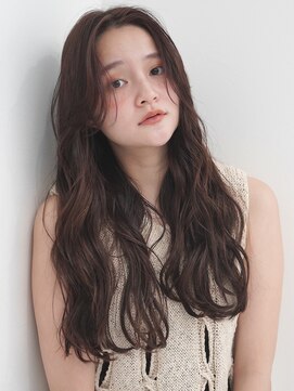 フィルムス 渋谷(FILMS) デジタルパーマチェリーブラウンブリーチなし顔周り前髪/渋谷