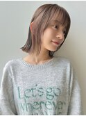 ボブ/結べるボブ/ブラウン/ベージュ/ブリーチなしカラー/渋谷