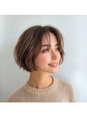 30代40代50代◎大人ナチュラルレイヤーボブ/白髪ぼかし
