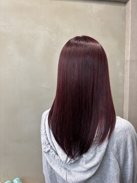 ファビ 渋谷(Fab) くびれヘア/暗めカラー/アプリコットオレンジ/縮毛矯正