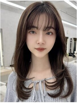 アッシュ 洋光台店(Ash) レイヤーカット韓国風ダブルカラー顔周り前髪カットボブ