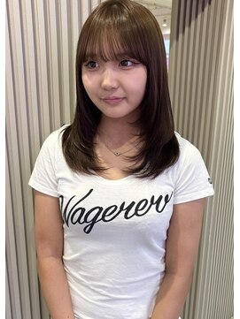 カシェ キョウマチ(cashe’e) 松阪/10代/20代/ブリーチなしダブルカラー/ヘーゼルベージュ