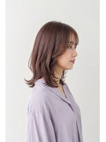 ベルス(bellus)&nbsp;顔まわりレイヤー×ラベンダーブラウン 20代　30代　40代